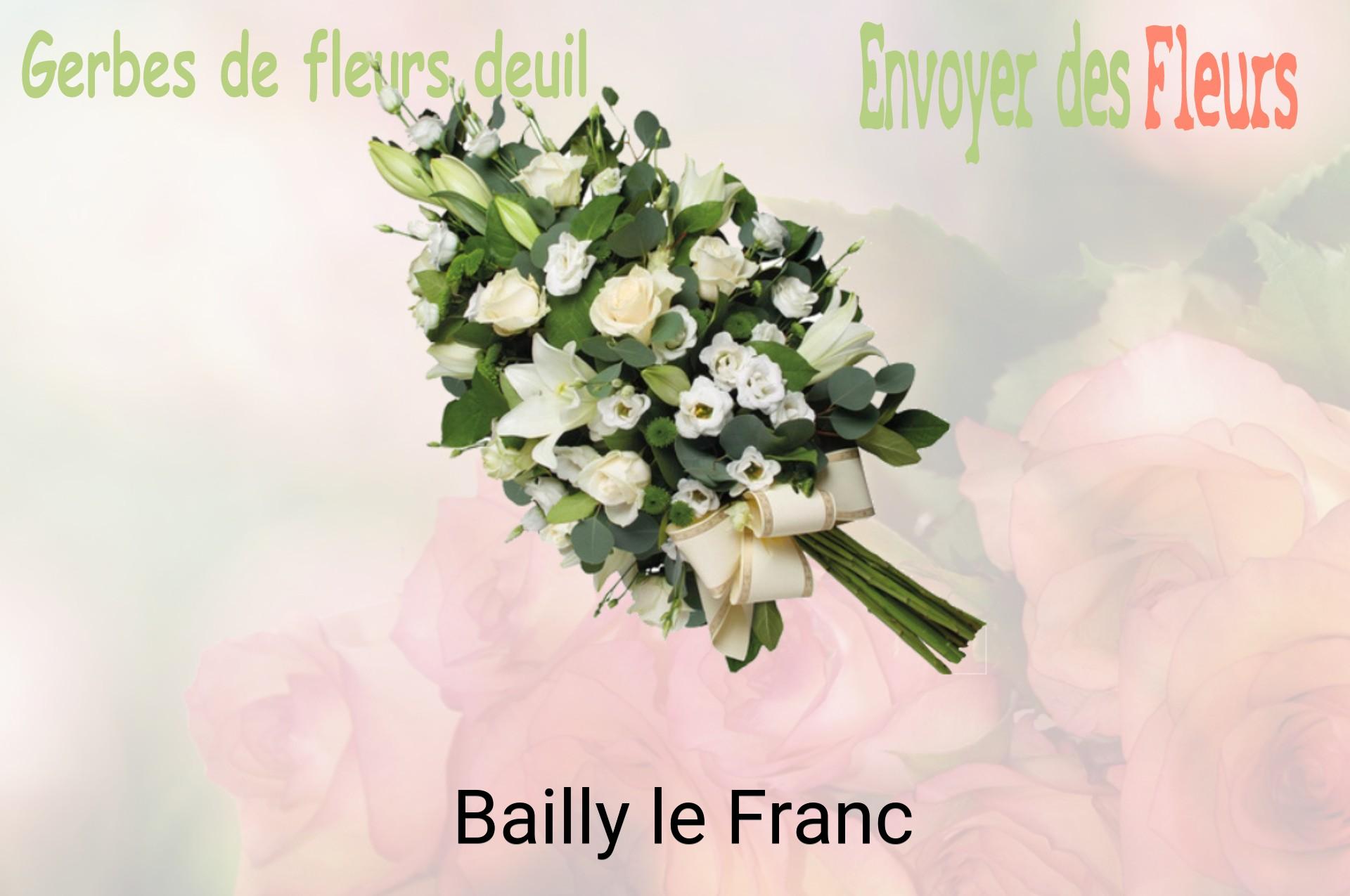Gerbe de fleurs de deuil livrée à Bailly-le-Franc